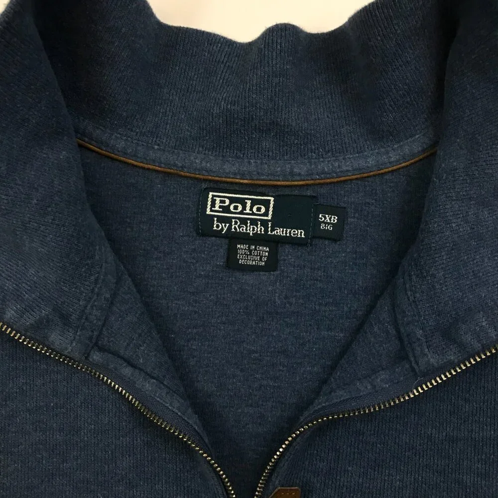 POLO RALPH LAUREN Men 100% Cotton 5XB - BIG Blue Logo Sweater - Picture 4 of 5